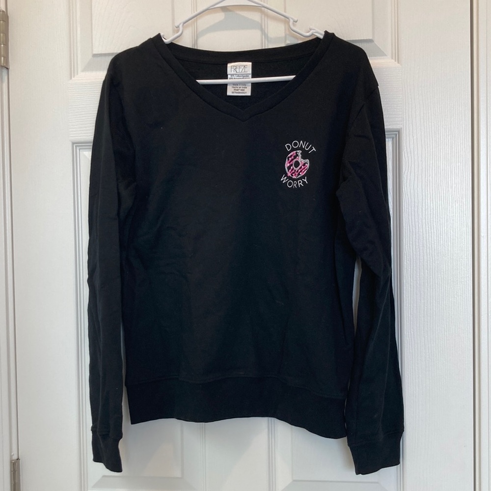 “Donut Worry” Black Sweatshirt